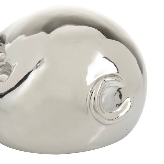CosmoLiving by Cosmopolitan Silver Porcelain Contemporary Sculpture
